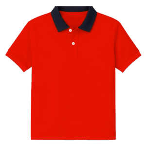 Polo T-shirts with Navy Blue Collar