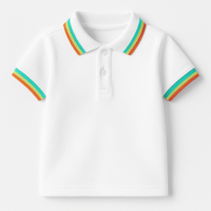 Polo T-shirt With Tipping Details On Collar and Sleeve