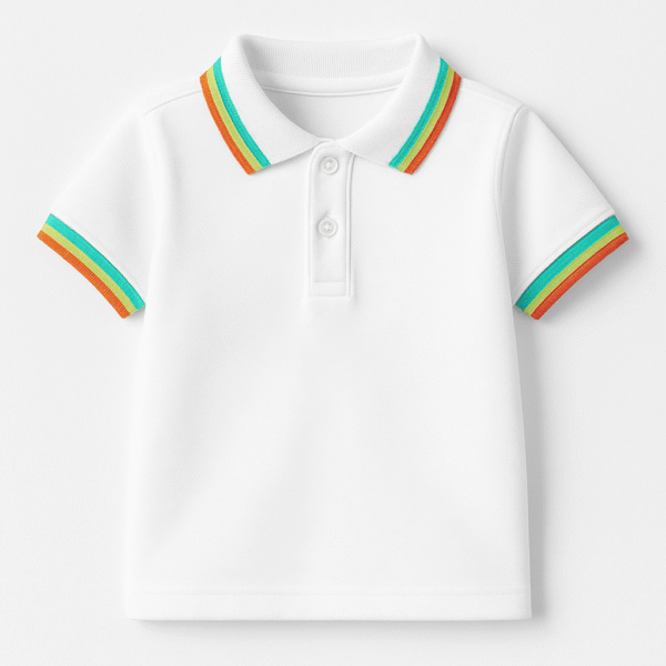 Polo T-shirt With Tipping Details On Collar and Sleeve